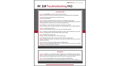 HC Troubleshooting FAQ (non-print)