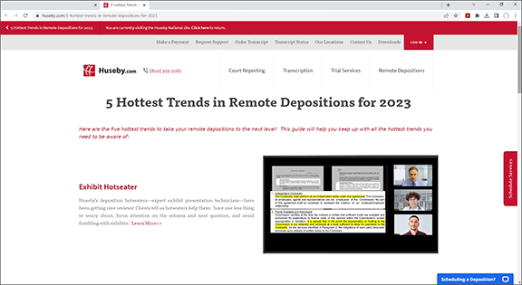 5 Hottest Trends in Remote Depositions