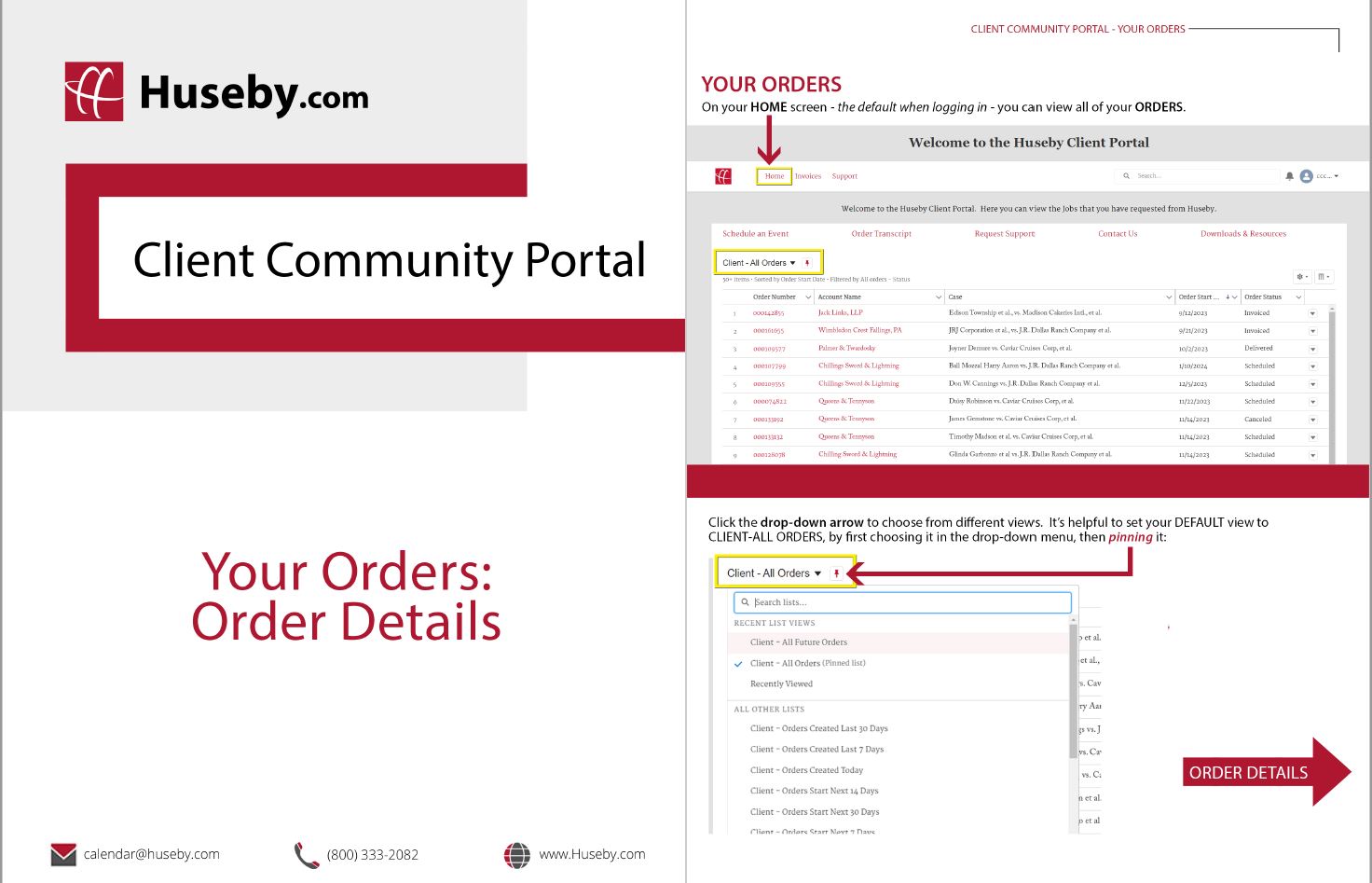 Client Portal - Order Details