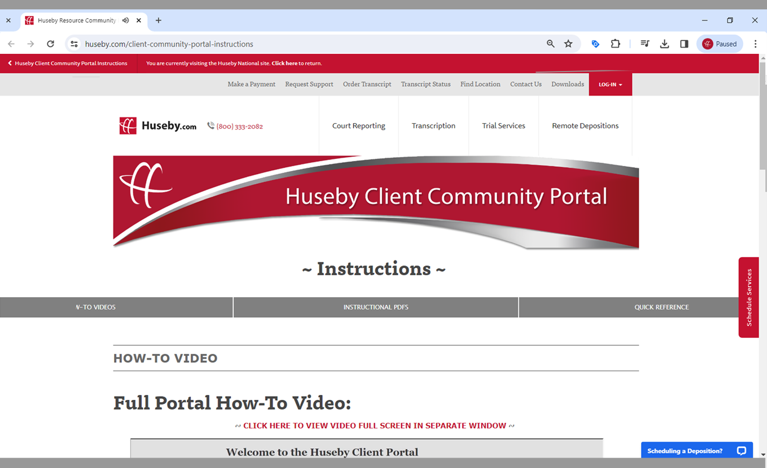 Client Portal Instructions WEB PAGE